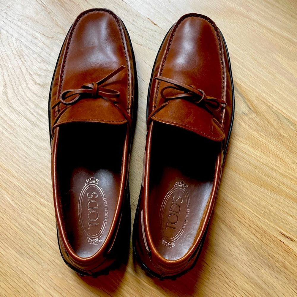 Todds brown leather loafers